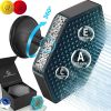 Luxury Filtered Shower Head Black High Pressure Rain Showerhead with Filter for Chlorine Rust Sediments Water Filter Shower Head with Vitamin C E A SP