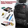 Universal Tactical Vehicle Back Seat Organizer with 5 Detachable Pouches - Medical Phone, and Admin Storage Bags with Multi-Pockets