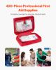 First Aid Kit 420 Pieces Large Survival Bag Emergency Medical Supplies Home Car