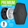 Luxury Filtered Shower Head Black High Pressure Rain Showerhead with Filter for Chlorine Rust Sediments Water Filter Shower Head with Vitamin C E A SP