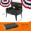 "Professional Foldable Charcoal Grill - Adjustable 3-Height Windproof BBQ for Outdoor Adventures"