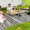Outsunny Folding Camping Table, Adjustable Height Aluminum Table, Portable Camping Table for Picnic, Beach, BBQ