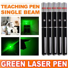 Pet Toy Green Laser Pointer Pen Light Single Beam High Power Lazer Flashlight 900Miles 1mW 532nm Torch (Option: 5PCS)