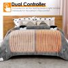 Electric Heated Fleece Heated Blanket with 10 Heating Levels 10 Hours Auto Off Machine Washable for Home Office Usage